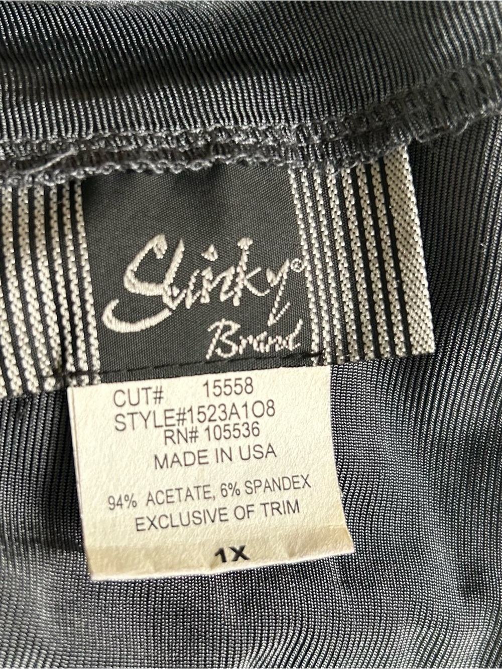 Slinky Brand Vintage Cocktail/Evening Black Dress Size 1X Made In The USA - Picture 6 of 7